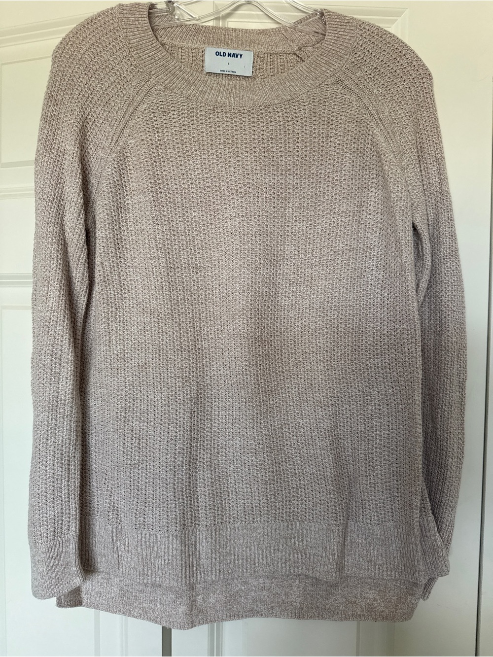 Old Navy Cozy Waffle Knit Sweater - Light Taupe Brown Size Small